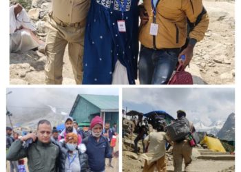 Anantnag Police Rescue Ailing Yatris and Pony Walla at Sheshnag