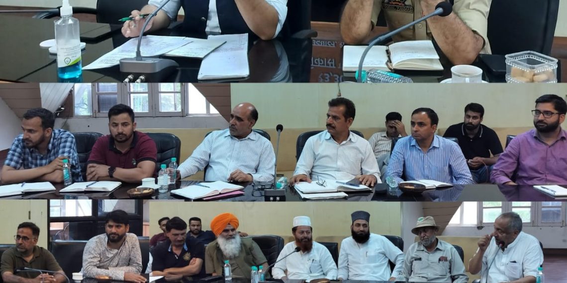 Deputy Commissioner Poonch,Yasin.M.Choudhary(IAS) reviews arrangements for Muharram Celebrations