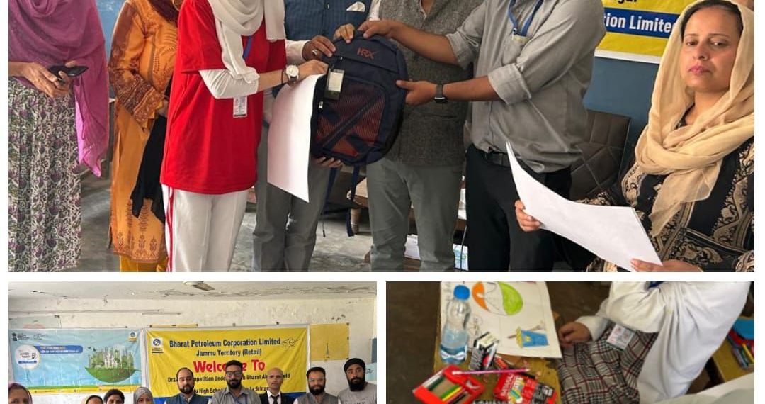 BPCL Organizes Drawing Competition Under Swacch Bharat Abhiyaan at Hindu High School Fateh Kadal, Srinagar