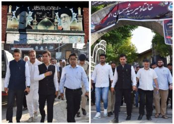 Div Com Kashmir visits Zadibal & Hasanabad; takes stock of Muharram-ul-Haram arrangements