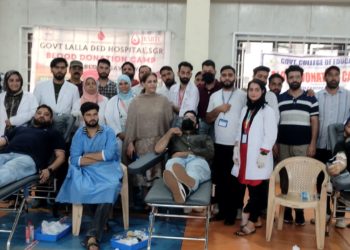 Blood donation camp held at Govt College of Education (IASE) M. A. Road, Srinagar