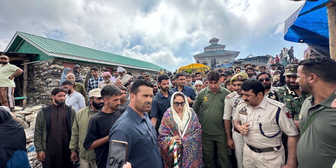 Dr Andrabi attends the event at Pir Ki Gali on Mughal Road after taking over of the Sufi Shrine by the Waqf Board