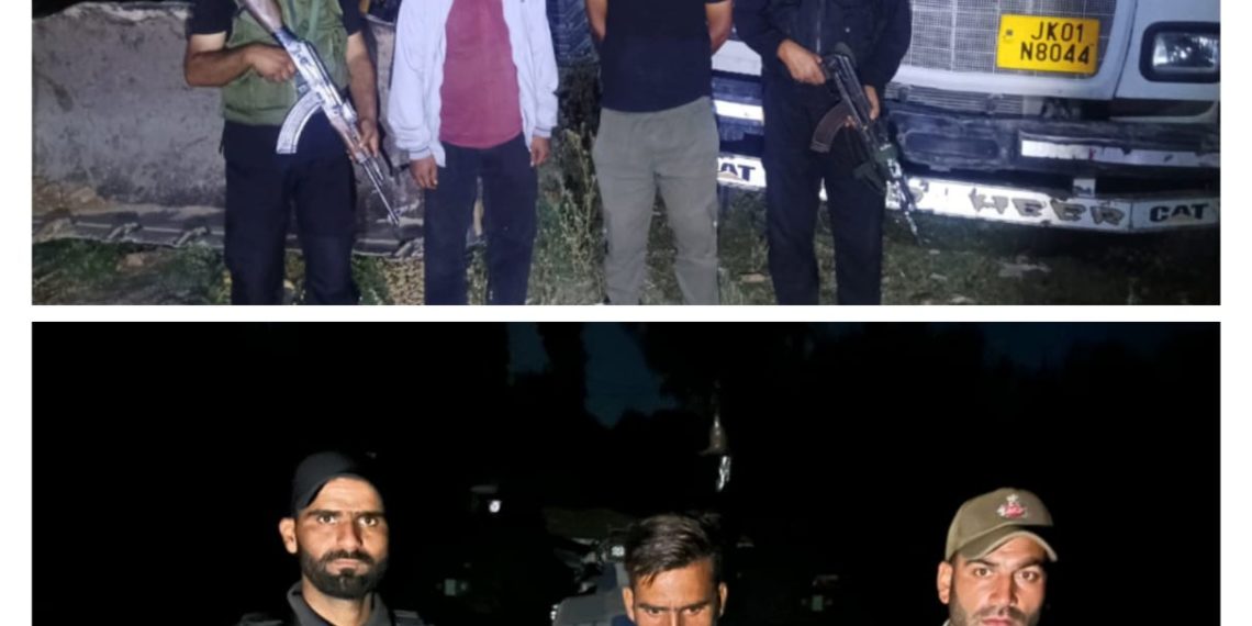 _Illegal extraction & transportation of minerals_ Police seizes 3 vehicles; arrests 3 drivers in Baramulla