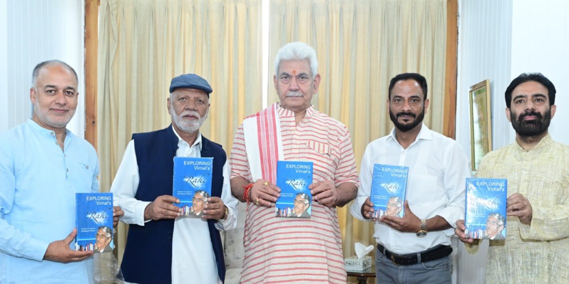 Lt Governor releases Mushtaque Barq’s books “Zarf Zargar” & “Exploring Vimal’s Rahi”