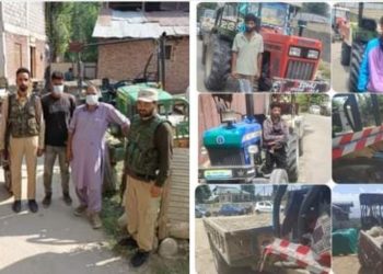 Police arrests 8 persons, seizes 8 vehicles involved in illegal extraction & transportation of minerals in Kulgam & Baramulla