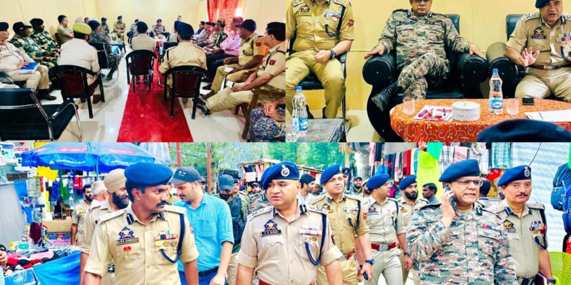 IGP Kashmir Chairs Joint Security Review Meeting at Nunwan Base Camp, Pahalgam