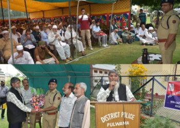 Police holds meeting with retired police personnel & NOKs of police martyrs in Pulwama