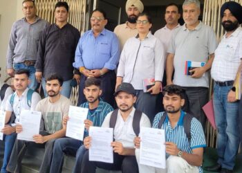 Director SDD hands over offer letters to selected candidates during placement fair