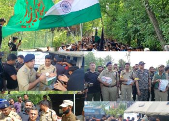 DC Bandipora Along With SSP Bandipora Participated Ashura Procession In Sumbal Bandipora