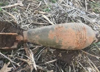 Rusted mortar shell recovered in Samba