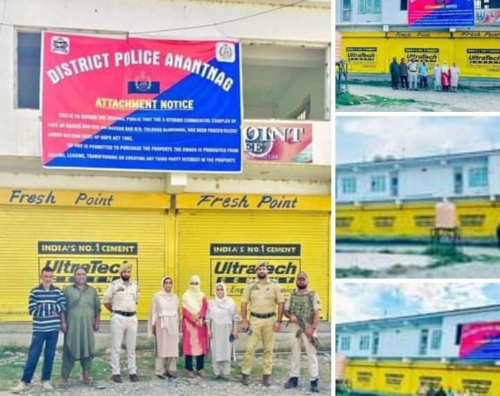 Crackdown on Narcotics : Anantnag Police Attaches Commercial Complex  Worth  Crores in  Bijbehara