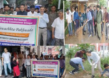 District Administration Srinagar Launches Cleanliness Drive at DC Office Complex Under Swachhta Pakhwada 2024