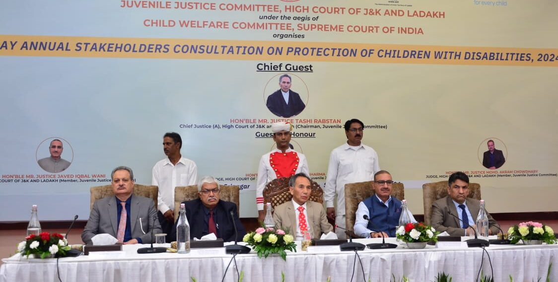 Justice Tashi Rabstan inaugurates ‘Annual Consultation’ on  “Protection of Children with Disabilities” at SKICC
