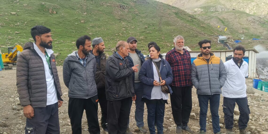 SANJY-2024: DG Rural Sanitation J&K Reviews Sanitation Facilities at Poshpathri, Panjtarni, MG Top