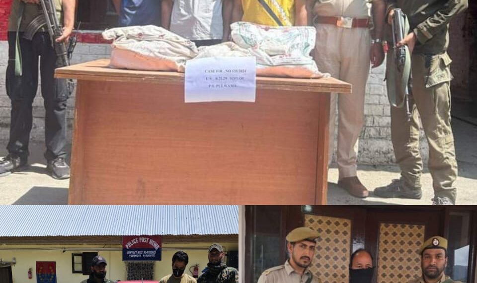 Police arrests 05 drug peddlers in Pulwama, Anantnag