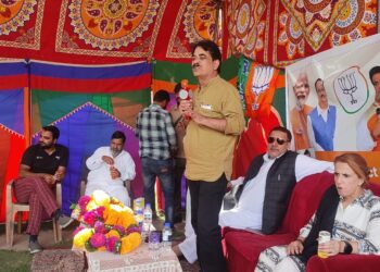 Historic Gathering Marks Bharatiya Janata Party’s Presence at Ilahi Bagh, Srinagar, Under the Stalwart Leadership of Shri Ashok Bhat and reveiwed the arrangements at Dargah Hazratbal Shrine