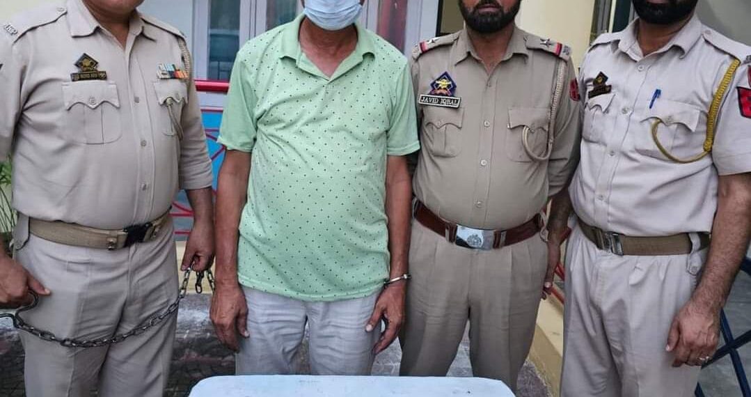 Drug peddler arrested with heroin (Chitta) by J&K Police in Sub Division City East,South  Zone,  Jammu