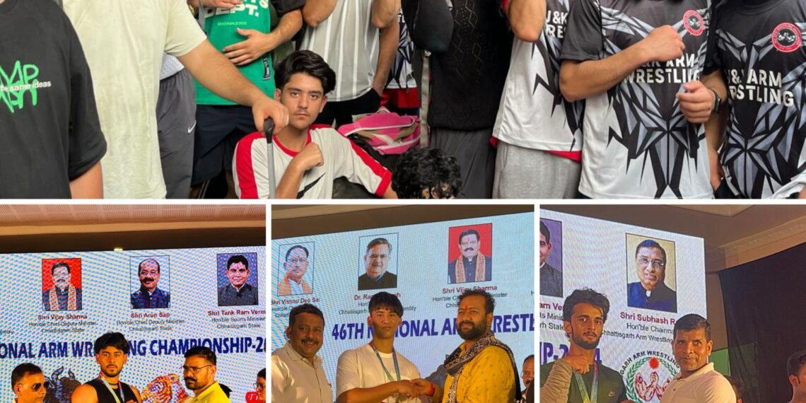 J&K Arm Wrestlers Shine at 46th National Arm Wrestling Championship 2024-25