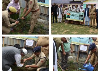 _In the loving memory of Police Martyrs…._  Police organises plantation drive in Ganderbal, Pulwama