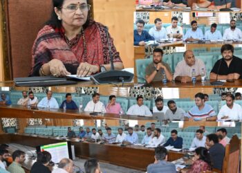 Dr. Rashmi Singh reviews progress of ongoing 2nd SSR in Kulgam