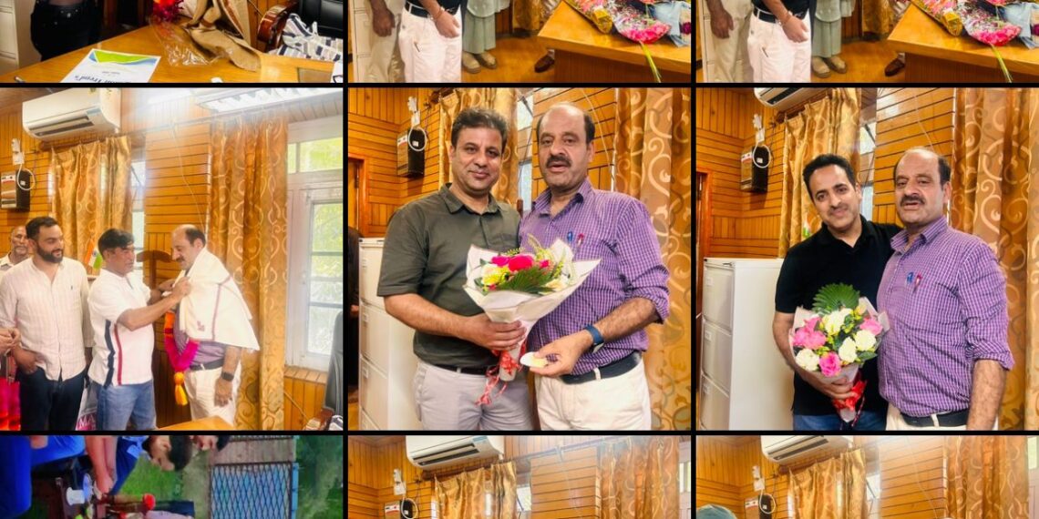 Er. Nissar Ahmad Lala assumes charge as Chief Engineer PWD R&B  receives rousing welcome by the PWD fraternity.