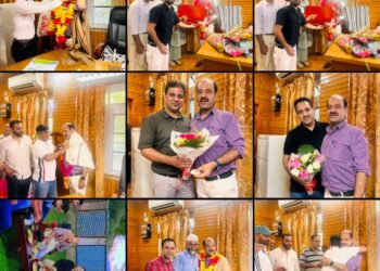 Er. Nissar Ahmad Lala assumes charge as Chief Engineer PWD R&B  receives rousing welcome by the PWD fraternity.