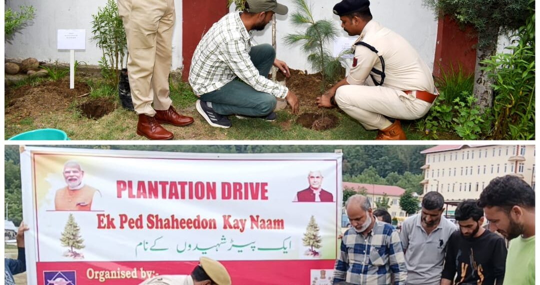 _In the loving memory of Police Martyrs…._ Police organises plantation drives in, Budgam, Ganderbal, Handwara