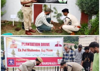 _In the loving memory of Police Martyrs…._ Police organises plantation drives in, Budgam, Ganderbal, Handwara