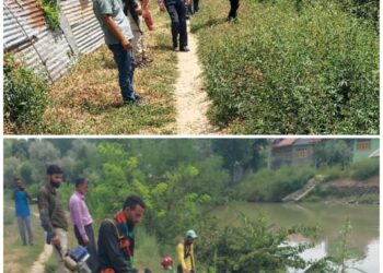 Police carries out wild bhung destruction drive in Budgam