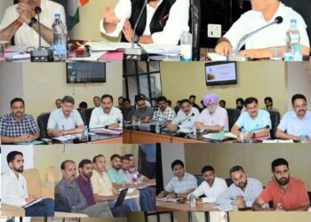 Deputy Commissioner Poonch,Yasin.M.Choudhary (IAS) review JAL Jeevan Mission in Poonch