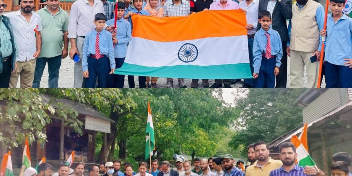 Students in Karnah’s Nachyain Cluster Hold Stirring Tiranga Rally Before Independence Day