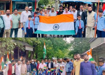 Students in Karnah’s Nachyain Cluster Hold Stirring Tiranga Rally Before Independence Day