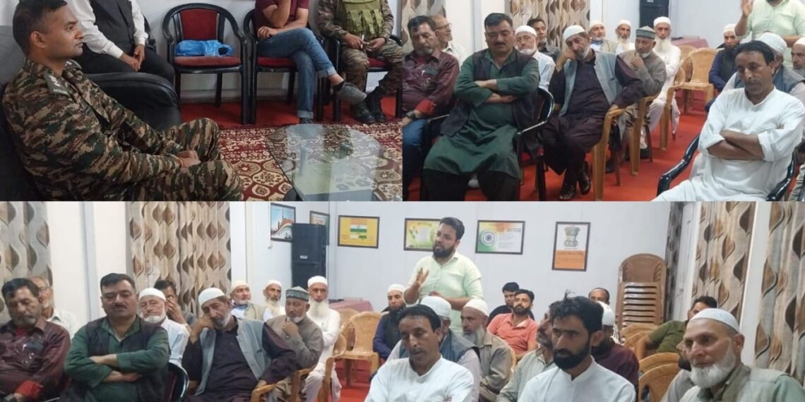 Army Holds Meeting with Community Leaders Following incidents of stones being thrown on people’s roofs in Karnah.