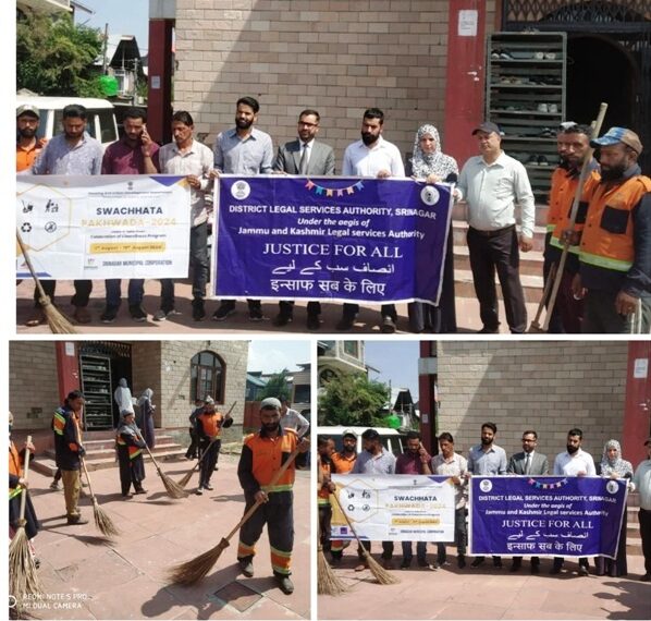 DLSA Srinagar organises Cleanliness Drive to commemorate 78th Independence Day