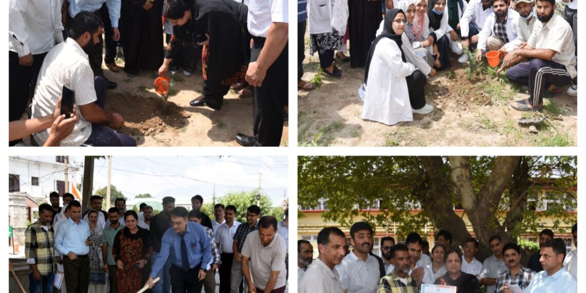 Swachhta Pakhwada Mega Plantation & Sanitation drives held at GMC Srinagar and its 09 Associated Hospitals Rich tributes paid to Martyrs under the theme ‘Ek Ped Shaheedon Ke Naam’
