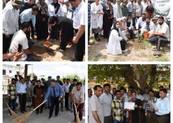 Swachhta Pakhwada Mega Plantation & Sanitation drives held at GMC Srinagar and its 09 Associated Hospitals Rich tributes paid to Martyrs under the theme ‘Ek Ped Shaheedon Ke Naam’