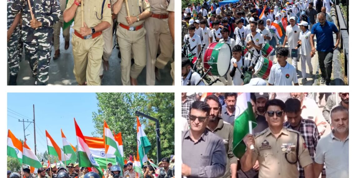 Police organises Tiranga rallies across the valley
