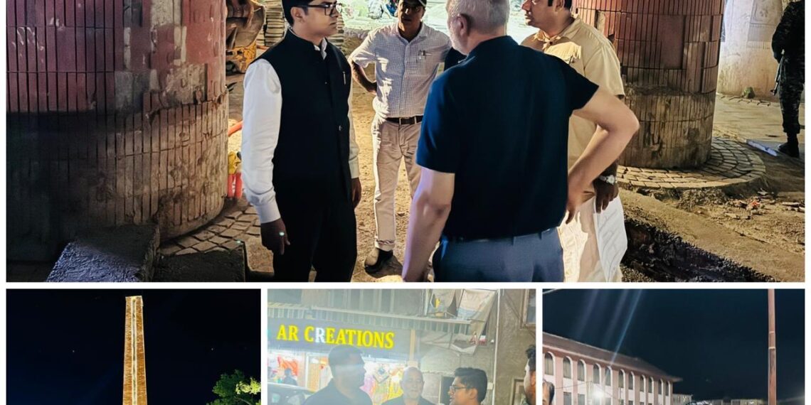 Late-Night Inspection by CEO, Srinagar Smart City Ltd. to Review Progress of ongoing Smart City Projects