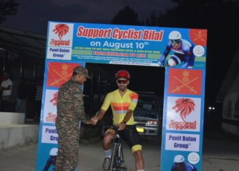 Army Sponsors major Cycling Event: Professional cyclist Bilal Dar breaks record, completes Sgr-Leh 425km journey in 17 hrs, 33 mns