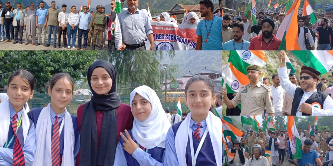 Indian Army Organizes Grand Tiranga Rally in Karnah, Kupwara