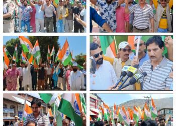 BJP unit in Ganderbal organized a Tiranga Rally