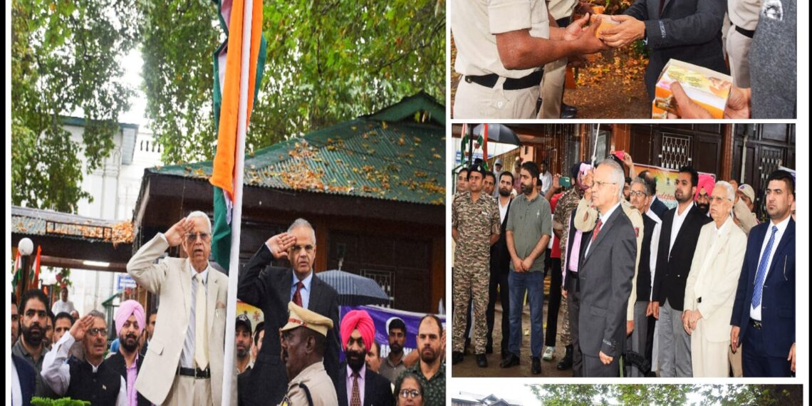 Member Judicial CAT hoists National Flag at Tribunal Srinagar