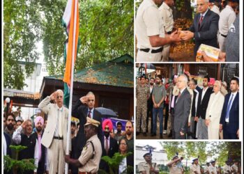 Member Judicial CAT hoists National Flag at Tribunal Srinagar