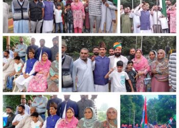 District President BJP Ganderbal, Mohammad Amin Shah, Unfurls Tricolor at Eco Park Ganderbal on Independence Day