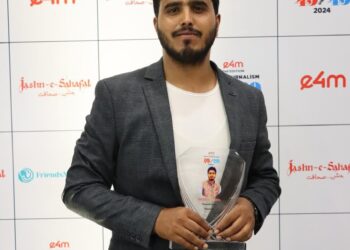 Bandipora’s Journalist Sajid Rasool Bags Prestigious Exchange4Media E4M Award of Excellence 2024 in Urdu Category.