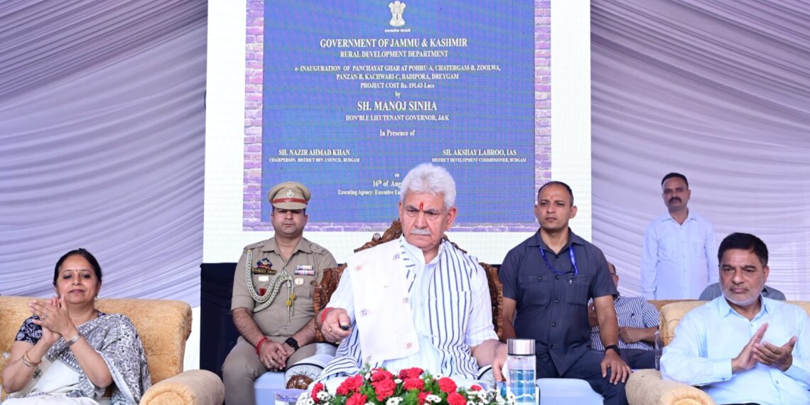 Lt Governor Inaugurates and lays foundation stone of various development projects