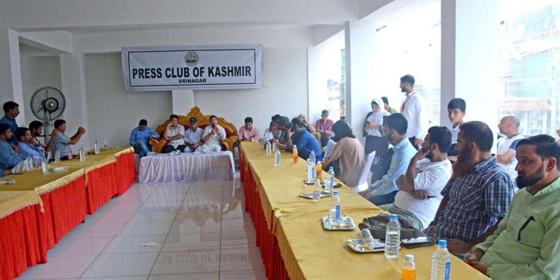 Press Club of Kashmir holds first interactive session with Kashmir media persons