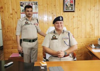 Shri Mubassir Latifi, IPS assumes charge as I/C DIG (Pers) at PHQ