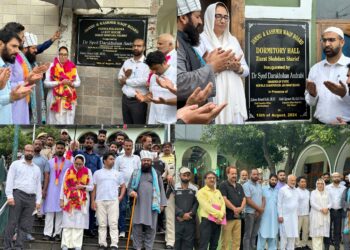 Andrabi inaugurates two Guest Houses, Dinning Hall & Dormitory at Shahdara Sharief