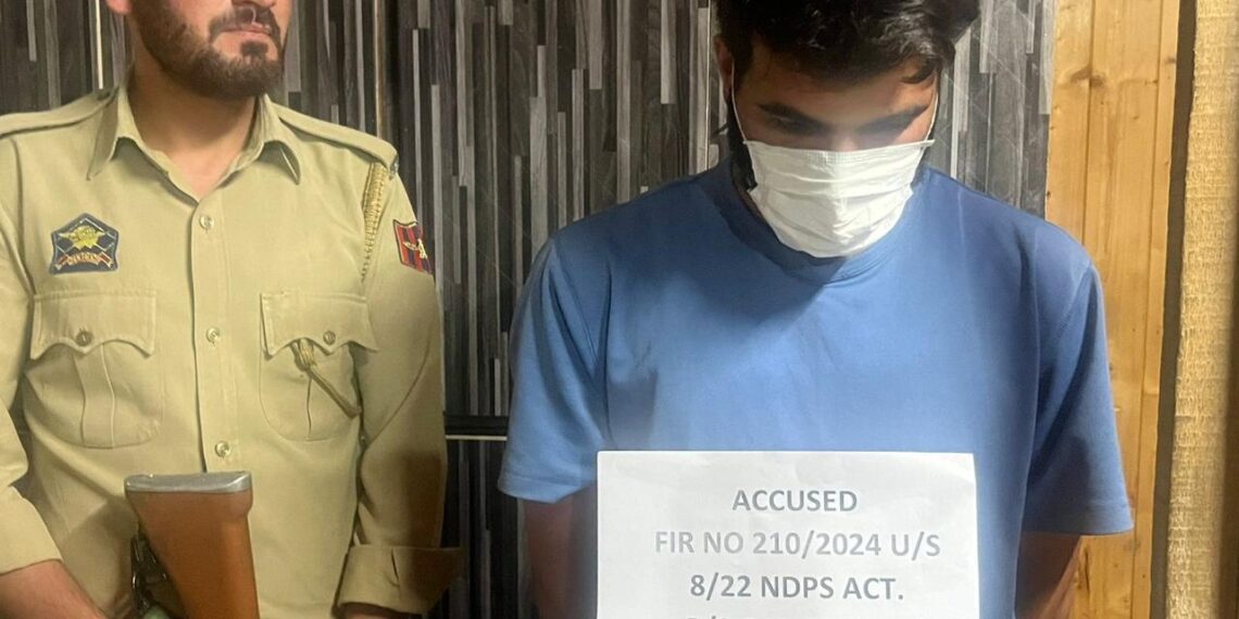 Police arrests drug peddler in Ganderbal, contraband substance recovered